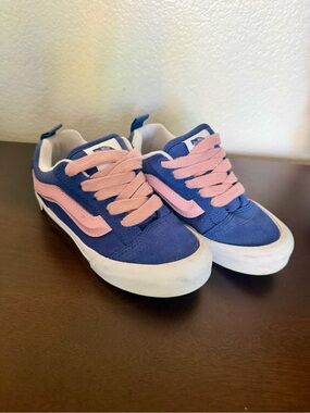 Vans Kids Old Skool Navy Pink Sneakers Size 1 Youth